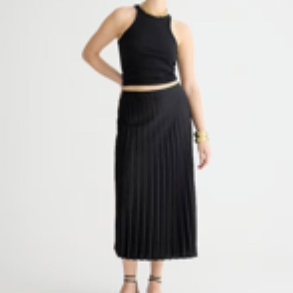 New w/tags J. Crew Gwyneth Pleated Slip Skirt, size XXS
